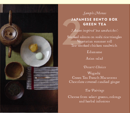 Japanese bento box green tea